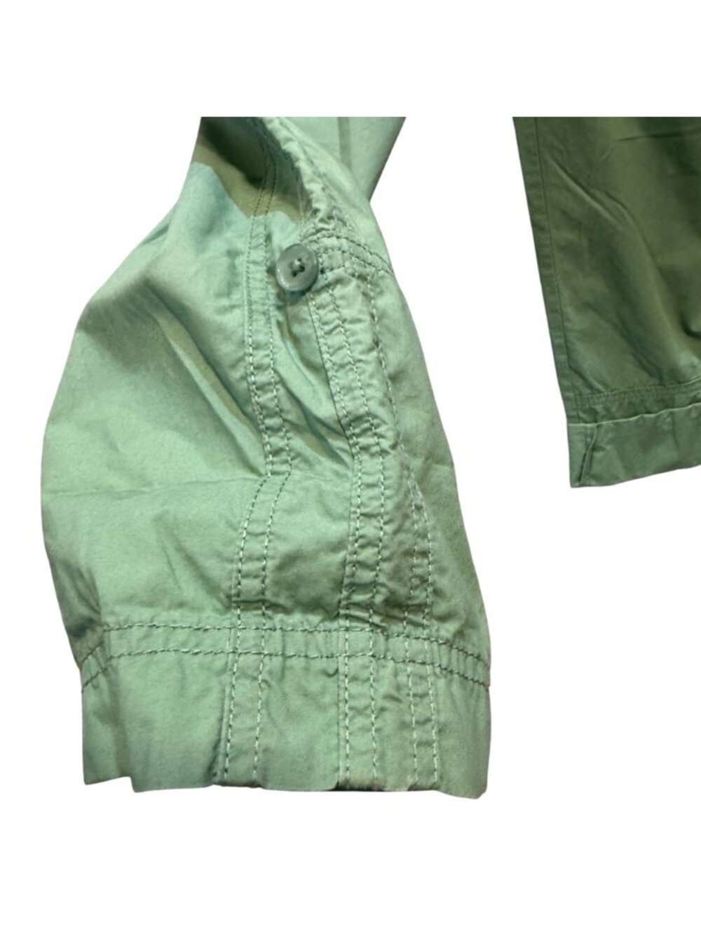 Orvis Cargo Cropped Pants Women's 6 Mint Green Cotton Hiker Gorpcore Roll Up - Picture 7 of 11